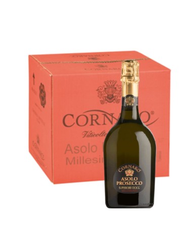 Prosecco d'Asolo DOCG extra dry Cornaro Montelliana 6 bottles x 75 cl