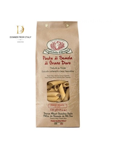 Pasta di semola di grano duro d'Abruzzo Penne rigate Rustichella 500 gr