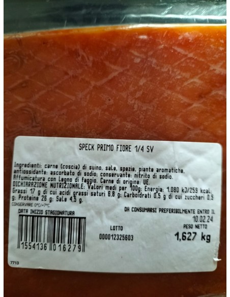 Speck stagionato Primo Fiore 1,6 kg circa
