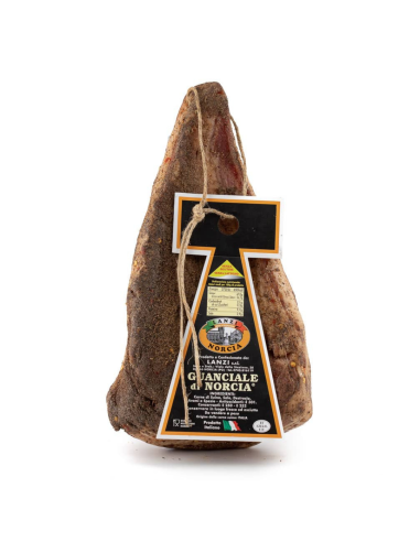 Guanciale di Norcia intero stagionato al pepe Lanzi 800 g