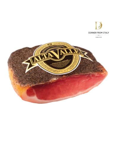 Prosciutto al pepe 1/2 forma sottovuoto Alta Valle 3 kg circa
