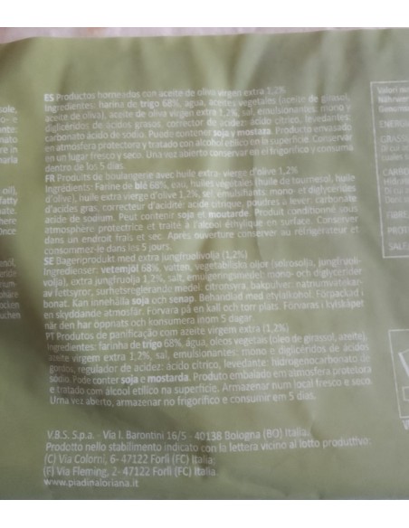 La Piadina Sfogliatissima all'Olio Extravergine Loriana 350 gr