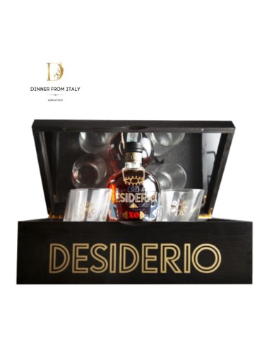 Ron Desiderio XO 70cl (Confezione Deluxe in Legno) Con 4 Bicchieri