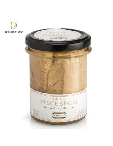 Filetti di pesce spada in olio d'oliva Scandia Filetti di pesce spada in olio d'oliva Scandia