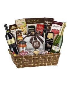 Cesto Natalizio Regalidea Ginevra con specialità gastronomiche in Confezione Regalo per Natale pezzi 17