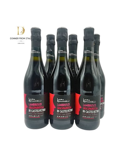 Lambrusco Grasparossa di Castelvetro DOC Amabile 6 bott. x 75c Lambrusco Grasparossa di Castelvetro DOC Amabile 6 bott. x 75c