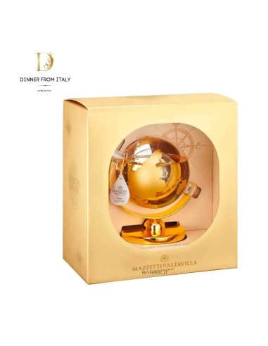 Mazzetti D'Altavilla Golden Globe Gift Set in Glass with Aged 40° Grappa, 50cl