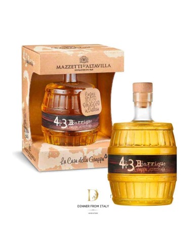 Gift box containing 43 Mazzetti D'Altavilla aged grappa barrels (40°) with a free invitation to the distillery.