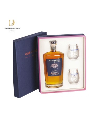 Gift Box Grappa 37.5° Riserva aged in Castagner cherry barriques