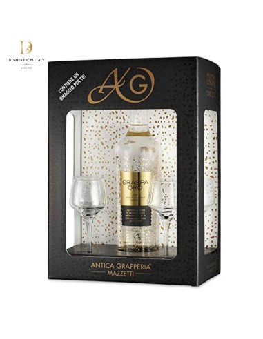 Graspa Oro Grappa-based liqueur with 23-karat edible gold microflakes
