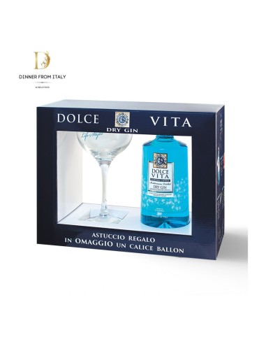 Dolce Vita Dry Gin Gift Set 70cl + 1 glass