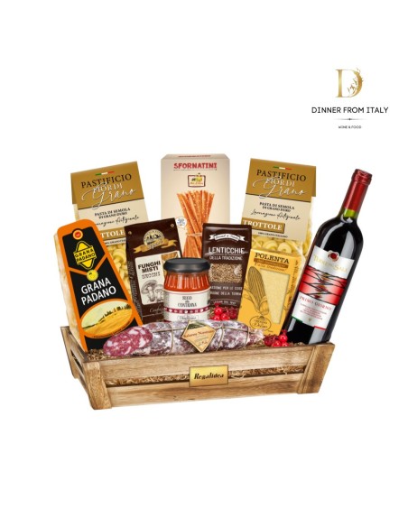 Regalidea Agreste Christmas Hamper with gastronomic specialties in a gift box for Christmas, 11 pieces