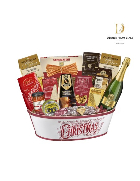 Cesto Natalizio Regalidea Re Nero con specialità gastronomiche in Confezione Regalo per Natale pezzi 15