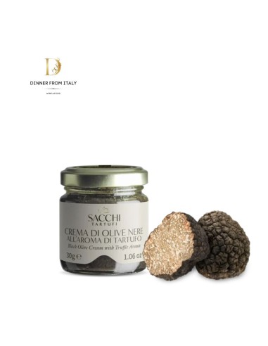 Crema di olive nere all'aroma di tartufo nero 80 gr