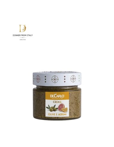 Crema olive verdi agli agrumi De Carlo 130 gr