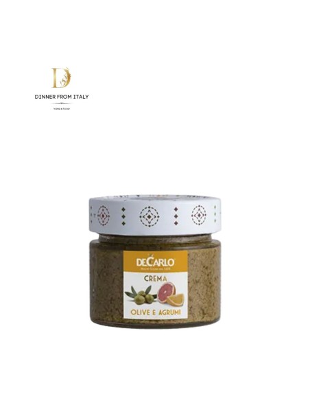 Crema olive verdi agli agrumi De Carlo 130 gr