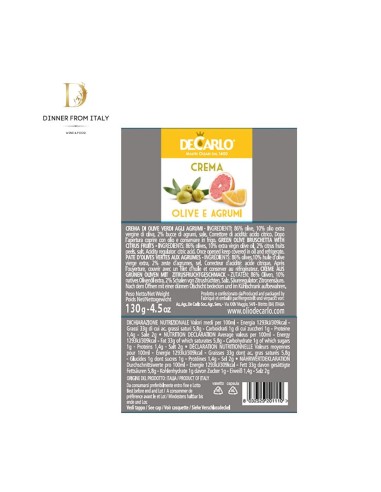 Crema olive verdi agli agrumi De...