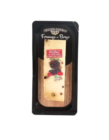 Formaggio "Occelli al pepe nero e bacche rosa" Benito Occello