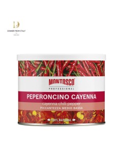 Peperoncino Cayenna piccantezza medio basso Montosco 170 gr