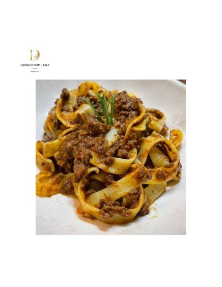 Kit Tagliatelle al ragù di cervo pronto pasta per 8/10 porzioni