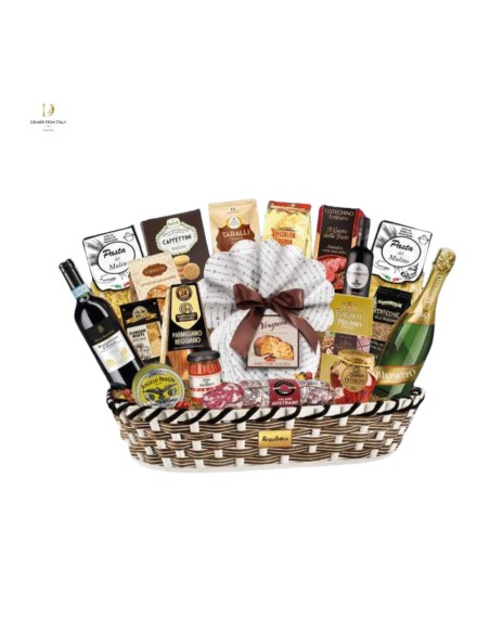 Cesto Natalizio Regalidea Regale con specialità gastronomiche in Confezione Regalo per Natale pezzi 20