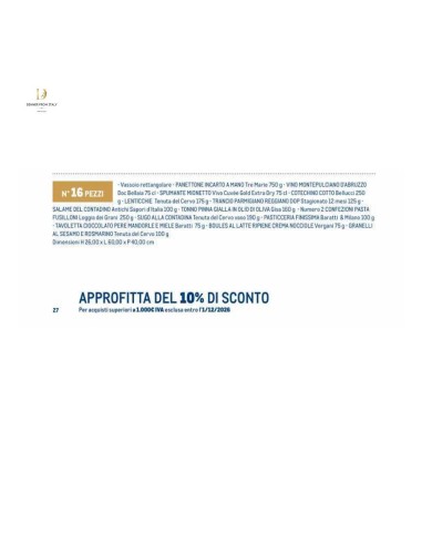 Cesto Natalizio Cortina 16 pezzi
