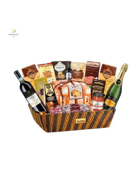 Cesto Natalizio Regalidea Elite con specialità gastronomiche in Confezione Regalo per Natale pezzi 16