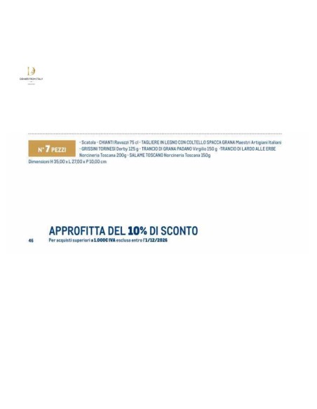 Natale Tagliere Toscano 7 pezzi
