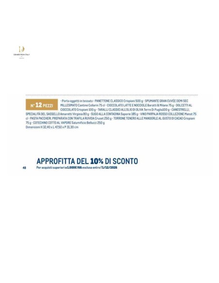 Marchesi Prioli Cesto Regalo Stella Alpina 12 pezzi