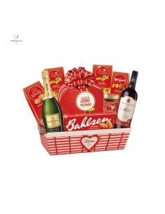 Cesto di Natale Rosso Rubino 10 pezzi