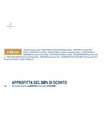 Regalidea Giglio Christmas Hamper with 11-piece gourmet specialties